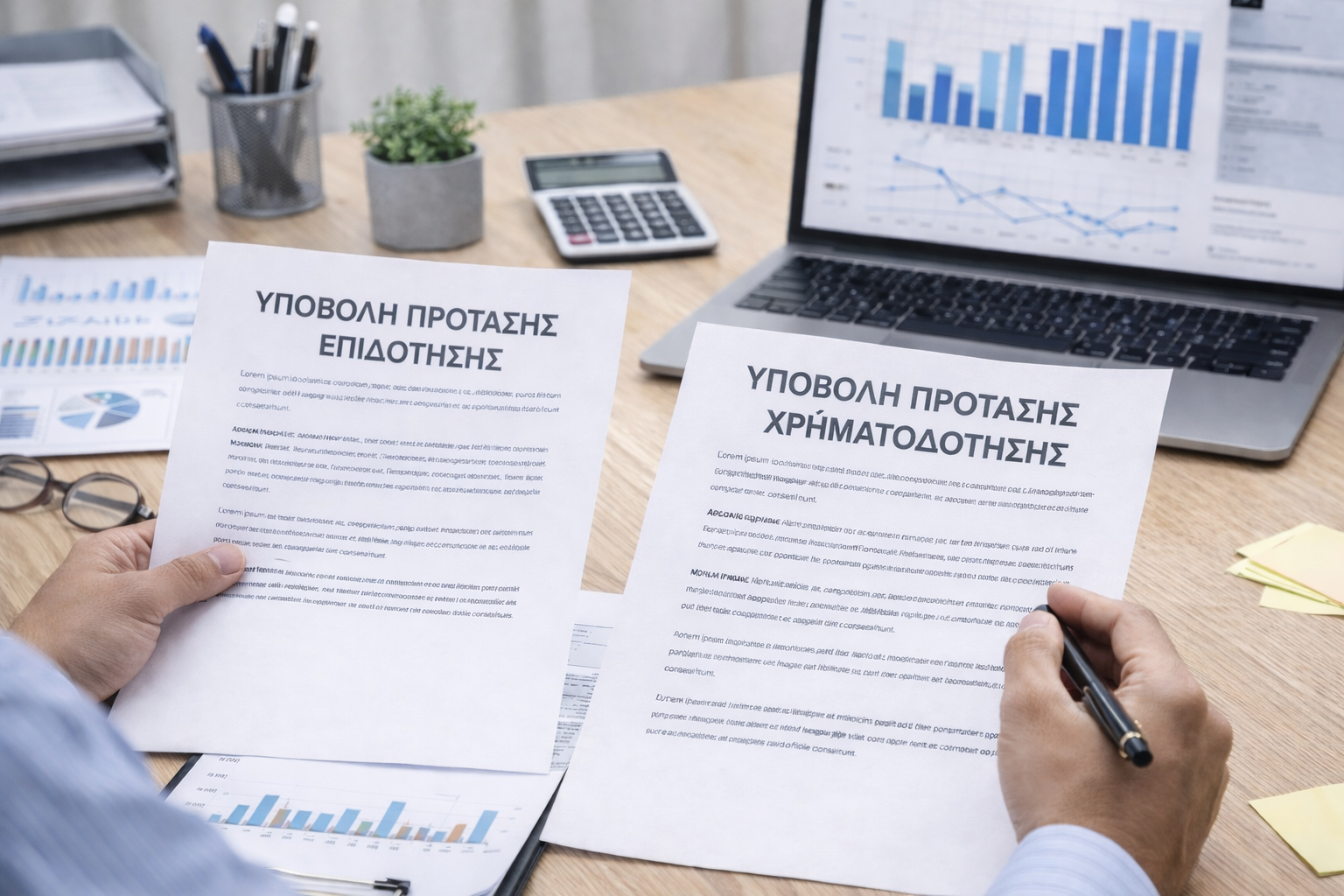 Χρηματοδοτήσεις και επιδοτήσεις επιχειρήσεων με προετοιμασία και υποβολή φακέλου